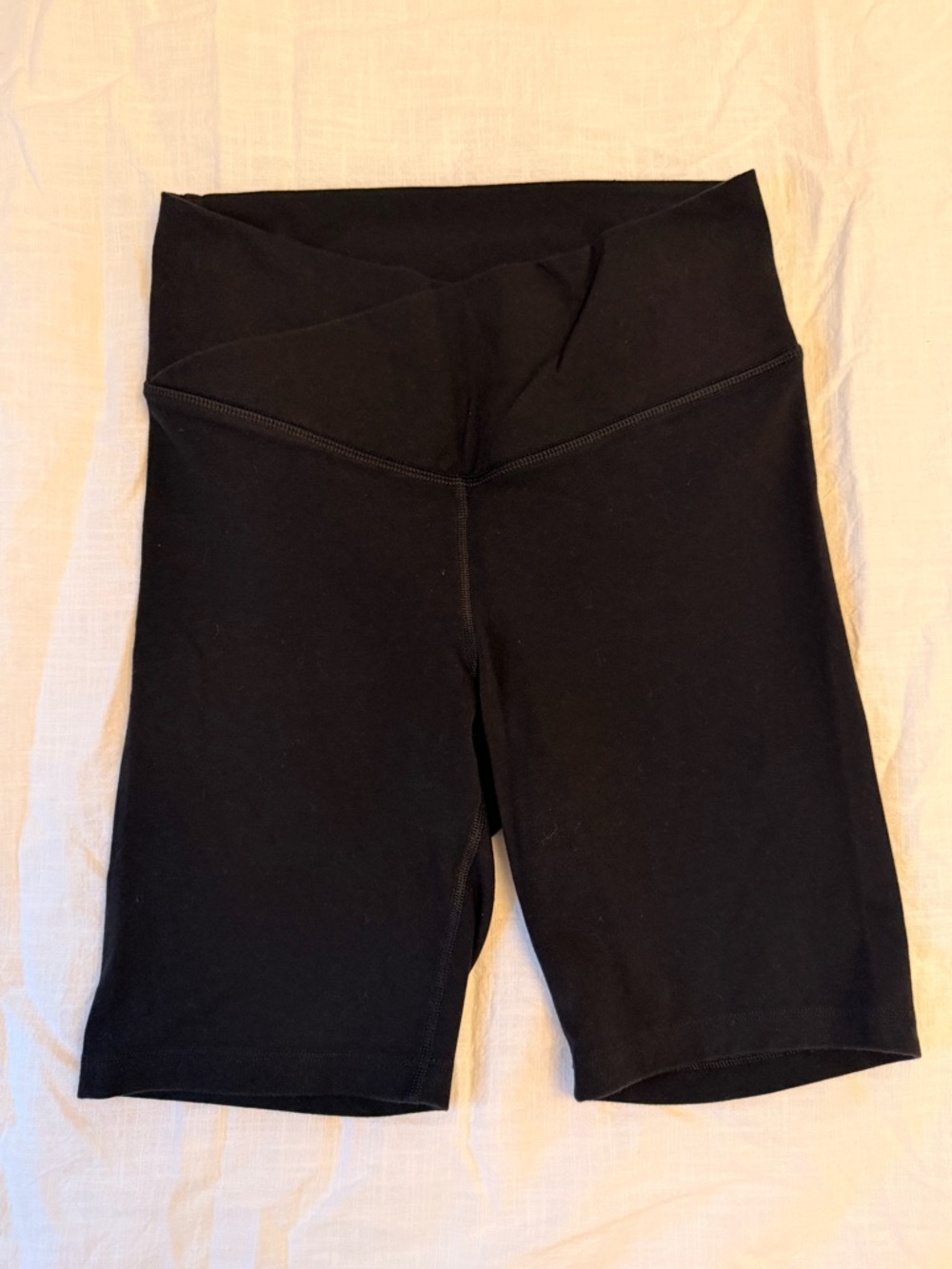 Old Navy Black Bike Shorts with Crossover Waistband Size S
